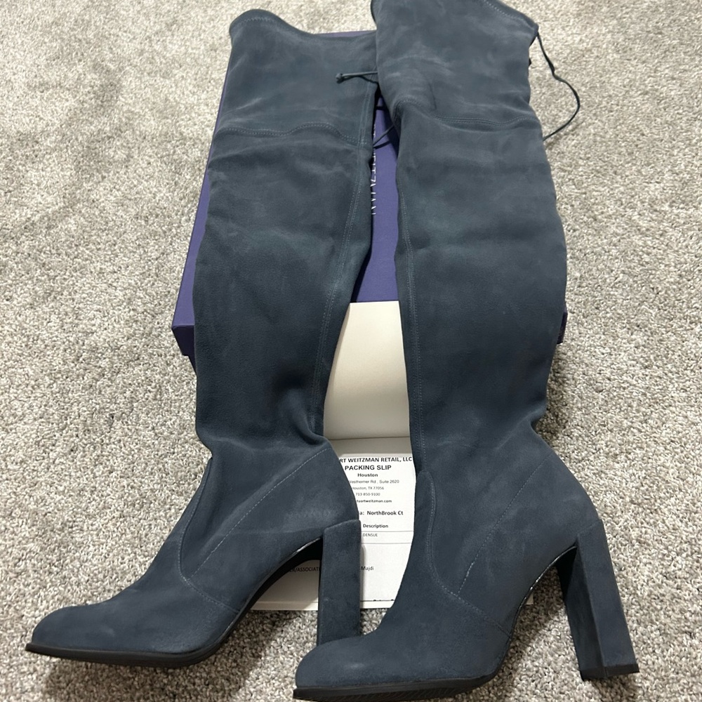Elegant Charcoal Over-the-Knee Boots